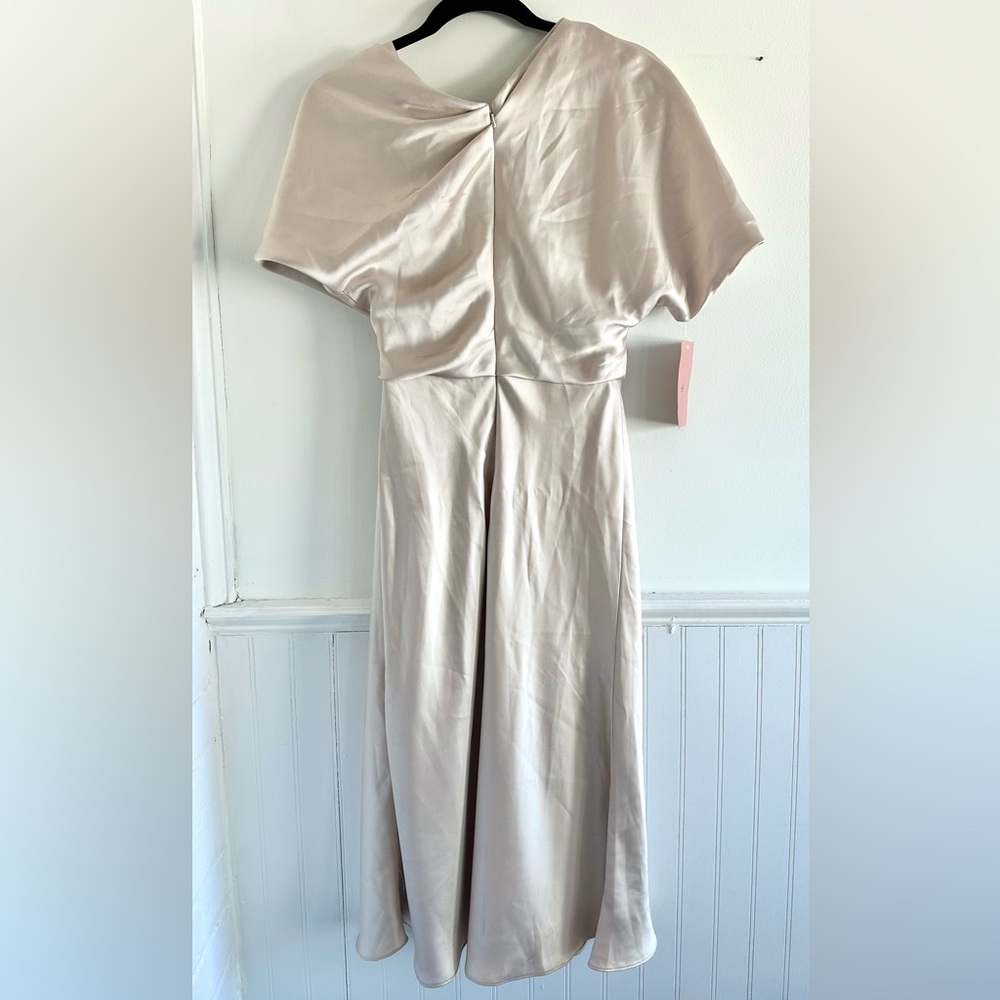 Amsale The Midi Dress in Champagne - Picture 3 of 7